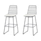 Modern Style Upholstered Counter Stool Bar-height Bar Stool with Footrest Black-White 2 Piece Set Clearhalo 'Bar Furniture' 'Bar Stools' 'bar_stools' 'furn' 'furn_bar_stools' 'Furniture' 'Kitchen & Dining Furniture' 6263485