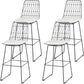 Modern Style Upholstered Counter Stool Bar-height Bar Stool with Footrest Black-White 4 Piece Set Clearhalo 'Bar Furniture' 'Bar Stools' 'bar_stools' 'furn' 'furn_bar_stools' 'Furniture' 'Kitchen & Dining Furniture' 6263486