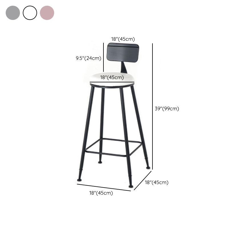 Modern Style Upholstered Counter Stool Bar-height Bar Stool with Footrest Clearhalo 'Bar Furniture' 'Bar Stools' 'bar_stools' 'furn' 'furn_bar_stools' 'Furniture' 'Kitchen & Dining Furniture' 6263489