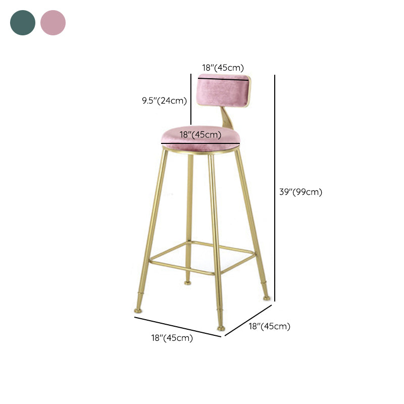 Modern Style Upholstered Counter Stool Bar-height Bar Stool with Footrest Clearhalo 'Bar Furniture' 'Bar Stools' 'bar_stools' 'furn' 'furn_bar_stools' 'Furniture' 'Kitchen & Dining Furniture' 6263490
