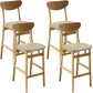 Scandinavian Bar Stool Ash Solid Wood Frame Bar Height Stool