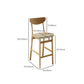 Scandinavian Bar Stool Ash Solid Wood Frame Bar Height Stool