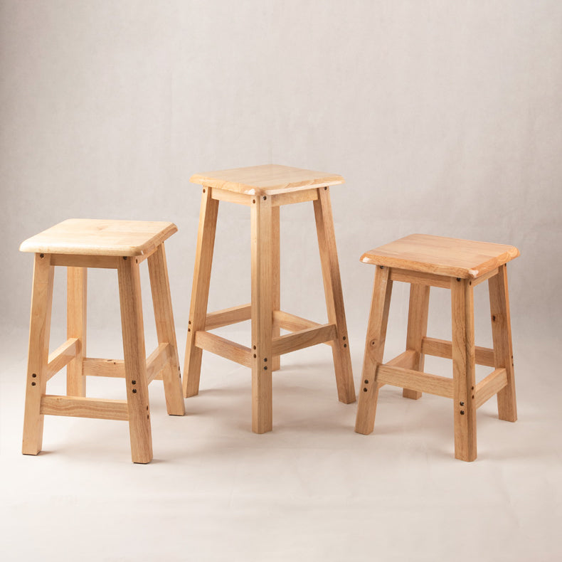 Contemporary Backless Square Seat Indoor Solid Wood Bar Stool Clearhalo 'Bar Furniture' 'Bar Stools' 'bar_stools' 'furn' 'furn_bar_stools' 'Furniture' 'Kitchen & Dining Furniture' 6263510