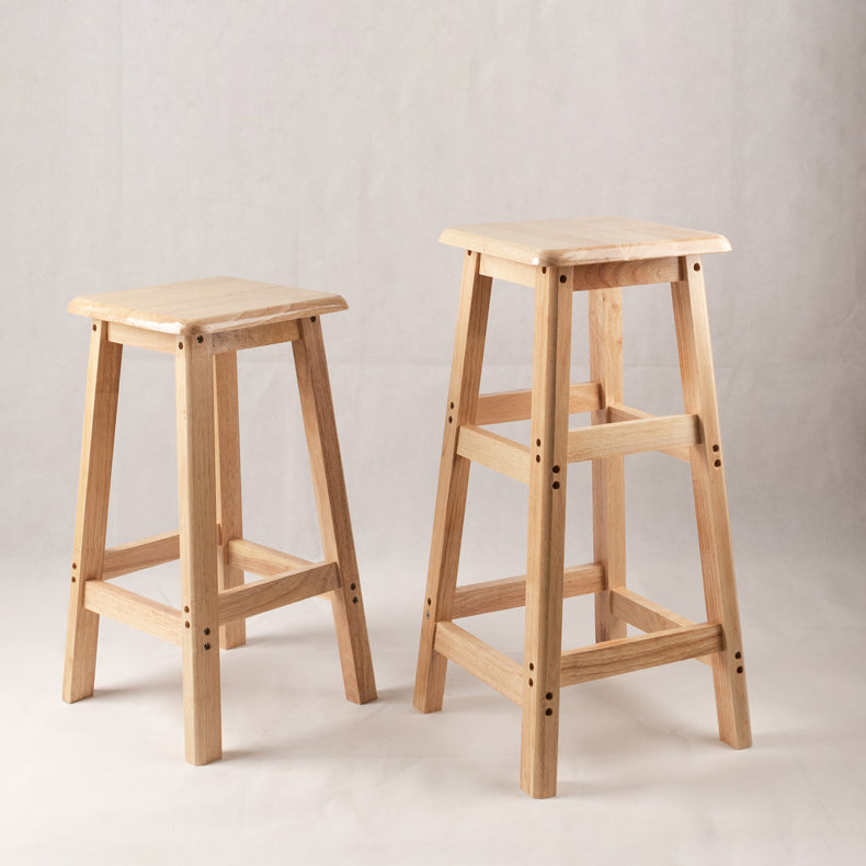 Contemporary Backless Square Seat Indoor Solid Wood Bar Stool Clearhalo 'Bar Furniture' 'Bar Stools' 'bar_stools' 'furn' 'furn_bar_stools' 'Furniture' 'Kitchen & Dining Furniture' 6263512