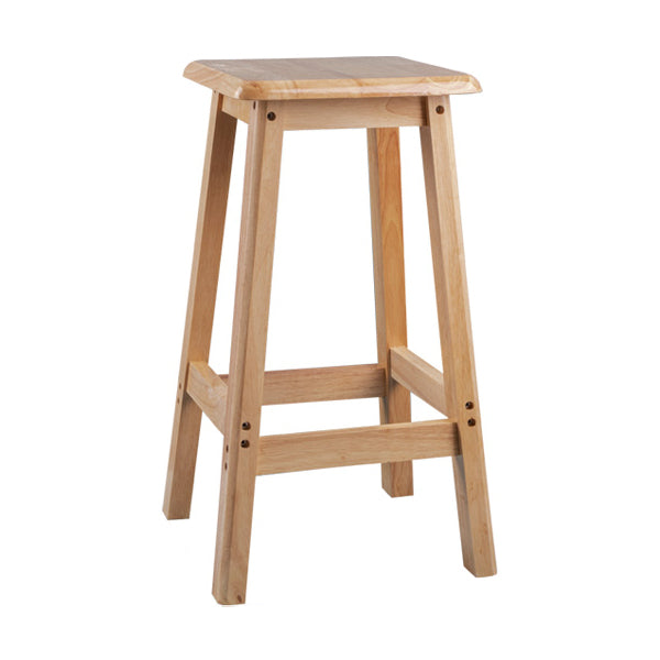 Contemporary Backless Square Seat Indoor Solid Wood Bar Stool 1 Piece Short Stool(20"H) Clearhalo 'Bar Furniture' 'Bar Stools' 'bar_stools' 'furn' 'furn_bar_stools' 'Furniture' 'Kitchen & Dining Furniture' 6263517