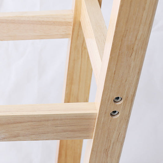 Sede quadrata contemporanea sgabello da bar in legno in solido interno
