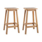 Contemporary Backless Square Seat Indoor Solid Wood Bar Stool 2 Piece Set Short Stool(20"H) Clearhalo 'Bar Furniture' 'Bar Stools' 'bar_stools' 'furn' 'furn_bar_stools' 'Furniture' 'Kitchen & Dining Furniture' 6263520