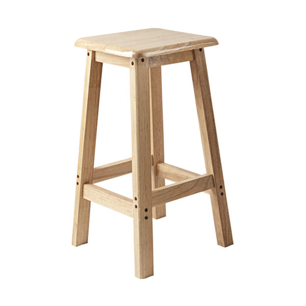 Contemporary Backless Square Seat Indoor Solid Wood Bar Stool 1 Piece Counter Stool (23.5"H) Clearhalo 'Bar Furniture' 'Bar Stools' 'bar_stools' 'furn' 'furn_bar_stools' 'Furniture' 'Kitchen & Dining Furniture' 6263528