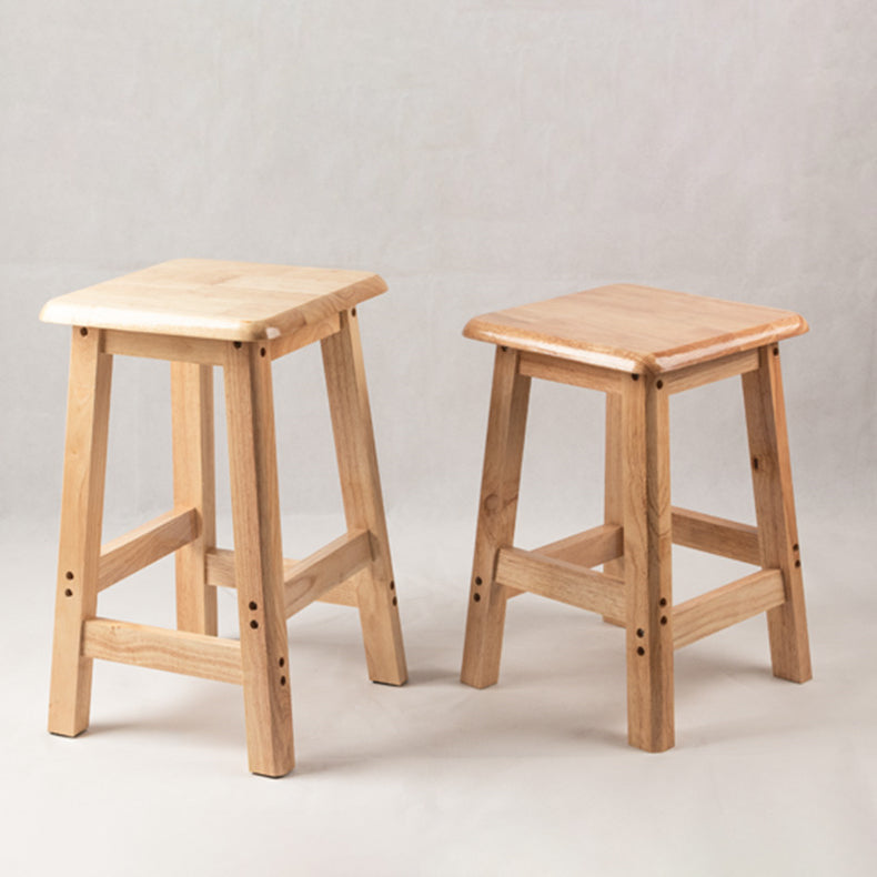 Contemporary Backless Square Seat Indoor Solid Wood Bar Stool Clearhalo 'Bar Furniture' 'Bar Stools' 'bar_stools' 'furn' 'furn_bar_stools' 'Furniture' 'Kitchen & Dining Furniture' 6263534