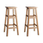 Contemporary Backless Square Seat Indoor Solid Wood Bar Stool 2 Piece Set Bar Stool(28"H) Clearhalo 'Bar Furniture' 'Bar Stools' 'bar_stools' 'furn' 'furn_bar_stools' 'Furniture' 'Kitchen & Dining Furniture' 6263537