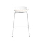 Contemporary Metal Frame Bar Stool White Plastic Bucket Seat for Living Room