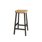 Backless Solid Wood Bar Stool Contemporary Natural Stool with Metal Legs Clearhalo 'Bar Furniture' 'Bar Stools' 'bar_stools' 'furn' 'furn_bar_stools' 'Furniture' 'Kitchen & Dining Furniture' 6263574