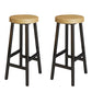 Backless Solid Wood Bar Stool Contemporary Natural Stool with Metal Legs 2 Piece Set Round Bar Stool(30"H) Clearhalo 'Bar Furniture' 'Bar Stools' 'bar_stools' 'furn' 'furn_bar_stools' 'Furniture' 'Kitchen & Dining Furniture' 6263591