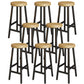Backless Solid Wood Bar Stool Contemporary Natural Stool with Metal Legs 8 Piece Set Round Bar Stool(30"H) Clearhalo 'Bar Furniture' 'Bar Stools' 'bar_stools' 'furn' 'furn_bar_stools' 'Furniture' 'Kitchen & Dining Furniture' 6263594