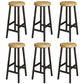 Backless Solid Wood Bar Stool Contemporary Natural Stool with Metal Legs 6 Piece Set Round Bar Stool(28"H) Clearhalo 'Bar Furniture' 'Bar Stools' 'bar_stools' 'furn' 'furn_bar_stools' 'Furniture' 'Kitchen & Dining Furniture' 6263597