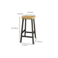 Backless Solid Wood Bar Stool Contemporary Natural Stool with Metal Legs Clearhalo 'Bar Furniture' 'Bar Stools' 'bar_stools' 'furn' 'furn_bar_stools' 'Furniture' 'Kitchen & Dining Furniture' 6263603