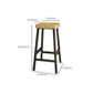 Backless Solid Wood Bar Stool Contemporary Natural Stool with Metal Legs Clearhalo 'Bar Furniture' 'Bar Stools' 'bar_stools' 'furn' 'furn_bar_stools' 'Furniture' 'Kitchen & Dining Furniture' 6263604