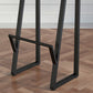 Metal Legs Bar Stool Contemporary Solid Wood Backless Bar Stool