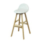 低い帯域装飾されたバースツール屋内スカンジナビアのソリッドウッドフレームバースツール