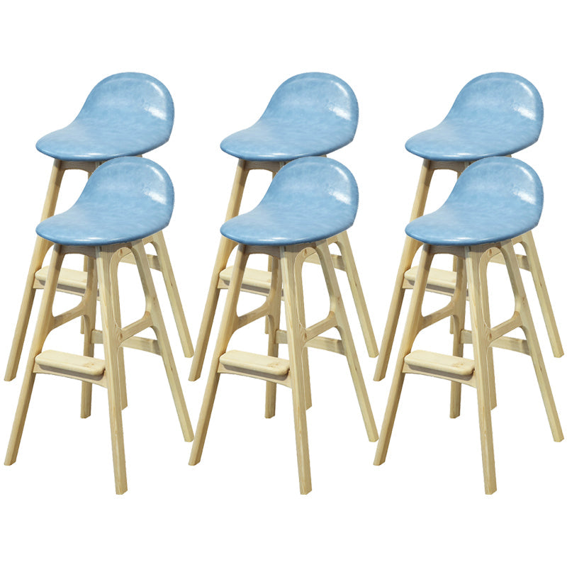低い帯域装飾されたバースツール屋内スカンジナビアのソリッドウッドフレームバースツール