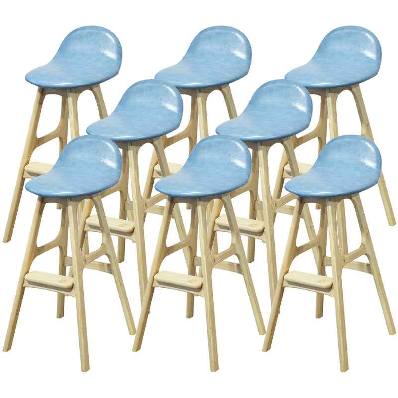 低い帯域装飾されたバースツール屋内スカンジナビアのソリッドウッドフレームバースツール