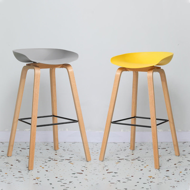 Contemporary Style Stool 4 Legs Wood Counter Stool for Home Use Clearhalo 'Bar Furniture' 'Bar Stools' 'bar_stools' 'furn' 'furn_bar_stools' 'Furniture' 'Kitchen & Dining Furniture' 6263742