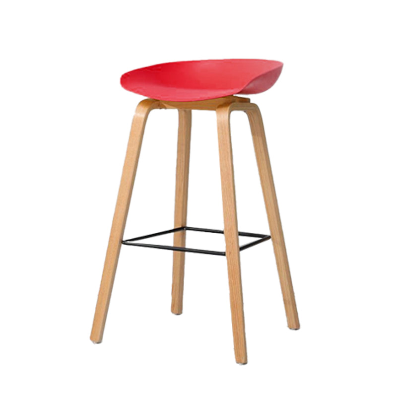 Contemporary Style Stool 4 Legs Wood Counter Stool for Home Use Clearhalo 'Bar Furniture' 'Bar Stools' 'bar_stools' 'furn' 'furn_bar_stools' 'Furniture' 'Kitchen & Dining Furniture' 6263745