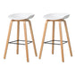 Contemporary Style Stool 4 Legs Wood Counter Stool for Home Use White 2 Piece Set Clearhalo 'Bar Furniture' 'Bar Stools' 'bar_stools' 'furn' 'furn_bar_stools' 'Furniture' 'Kitchen & Dining Furniture' 6263752