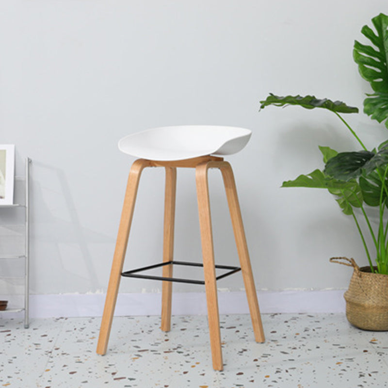 Contemporary Style Stool 4 Legs Wood Counter Stool for Home Use Clearhalo 'Bar Furniture' 'Bar Stools' 'bar_stools' 'furn' 'furn_bar_stools' 'Furniture' 'Kitchen & Dining Furniture' 6263755