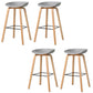 Contemporary Style Stool 4 Legs Wood Counter Stool for Home Use Grey 4 Piece Set Clearhalo 'Bar Furniture' 'Bar Stools' 'bar_stools' 'furn' 'furn_bar_stools' 'Furniture' 'Kitchen & Dining Furniture' 6263756