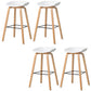 Contemporary Style Stool 4 Legs Wood Counter Stool for Home Use White 4 Piece Set Clearhalo 'Bar Furniture' 'Bar Stools' 'bar_stools' 'furn' 'furn_bar_stools' 'Furniture' 'Kitchen & Dining Furniture' 6263761