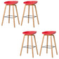 Contemporary Style Stool 4 Legs Wood Counter Stool for Home Use Red 4 Piece Set Clearhalo 'Bar Furniture' 'Bar Stools' 'bar_stools' 'furn' 'furn_bar_stools' 'Furniture' 'Kitchen & Dining Furniture' 6263762