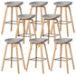 Contemporary Style Stool 4 Legs Wood Counter Stool for Home Use Grey 8 Piece Set Clearhalo 'Bar Furniture' 'Bar Stools' 'bar_stools' 'furn' 'furn_bar_stools' 'Furniture' 'Kitchen & Dining Furniture' 6263768