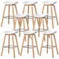 Contemporary Style Stool 4 Legs Wood Counter Stool for Home Use White 8 Piece Set Clearhalo 'Bar Furniture' 'Bar Stools' 'bar_stools' 'furn' 'furn_bar_stools' 'Furniture' 'Kitchen & Dining Furniture' 6263771