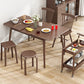Extendable Solid Wood Dining Table Rectangular Table for Home