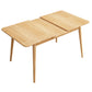 Extendable Solid Wood Dining Table Rectangular Table for Home