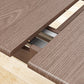 Extendable Solid Wood Dining Table Rectangular Table for Home
