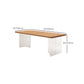 Modern Rectangular Table Solid Wood Dining Room Table in Natural Clearhalo 'Dining Tables & Seating' 'Dining Tables' 'dining_table' 'furn' 'furn_dining_table' 'Furniture' 'Kitchen & Dining Furniture' 6266043