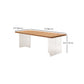 Modern Rectangular Table Solid Wood Dining Room Table in Natural Clearhalo 'Dining Tables & Seating' 'Dining Tables' 'dining_table' 'furn' 'furn_dining_table' 'Furniture' 'Kitchen & Dining Furniture' 6266046