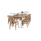 Natural Solid Wood Table Rectangular 4 Legs Table for Dining Room Clearhalo 'Dining Tables & Seating' 'Dining Tables' 'dining_table' 'furn' 'furn_dining_table' 'Furniture' 'Kitchen & Dining Furniture' 6266054