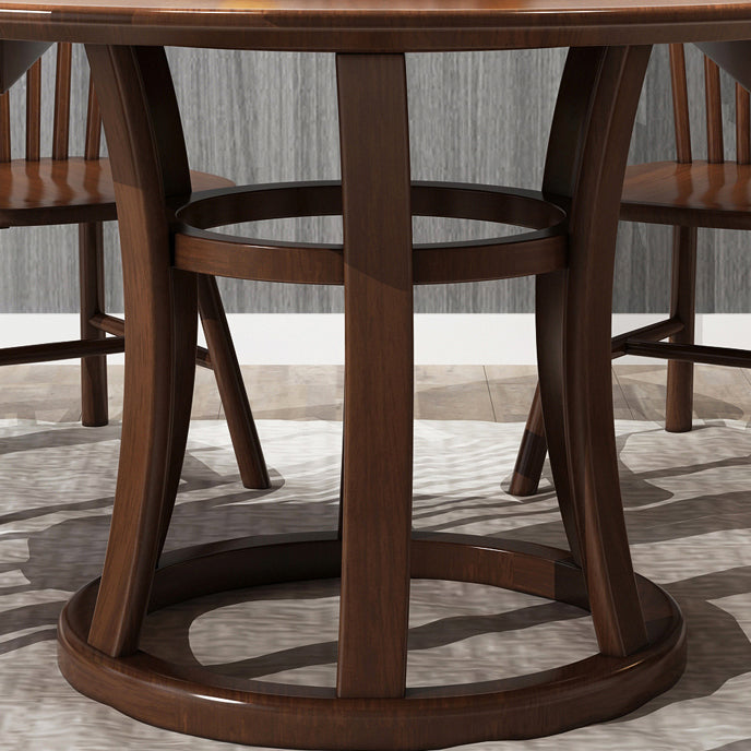 Table ronde moderne en bois massif, avec plateau tournant, pour la maison