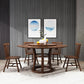 Table ronde moderne en bois massif, avec plateau tournant, pour la maison