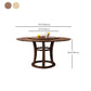 Table ronde moderne en bois massif, avec plateau tournant, pour la maison