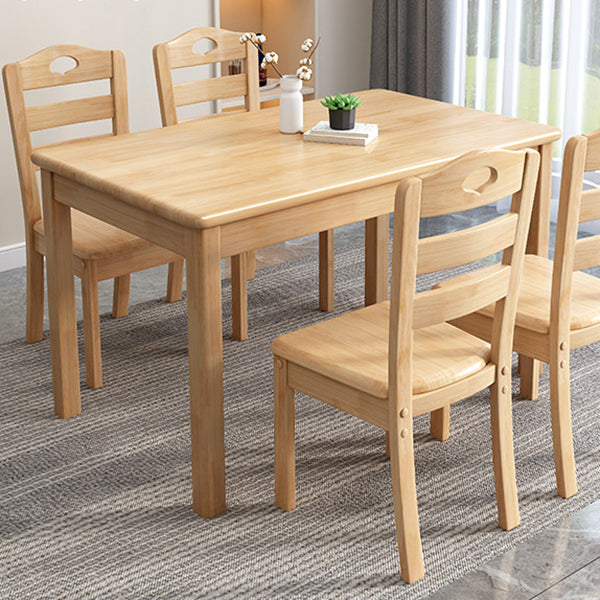 Rectangle Wood Table Contemporary Style Dining Table with 4 Legs Clearhalo 'Dining Tables & Seating' 'Dining Tables' 'dining_table' 'furn' 'furn_dining_table' 'Furniture' 'Kitchen & Dining Furniture' 6266099