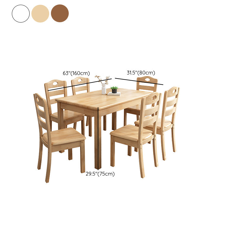 Rectangle Wood Table Contemporary Style Dining Table with 4 Legs Clearhalo 'Dining Tables & Seating' 'Dining Tables' 'dining_table' 'furn' 'furn_dining_table' 'Furniture' 'Kitchen & Dining Furniture' 6266106