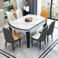 Mesa plegable extensible contemporánea, mesa base de madera maciza para comedor