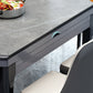 Mesa plegable extensible contemporánea, mesa base de madera maciza para comedor