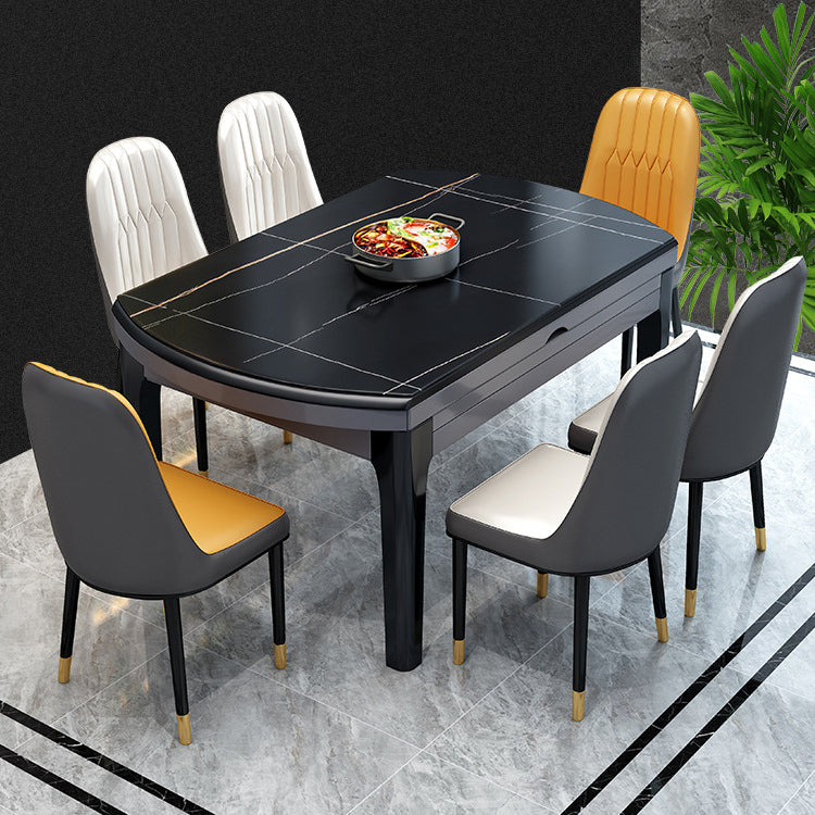 Mesa plegable extensible contemporánea, mesa base de madera maciza para comedor