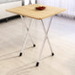 Metal and Wood Table 28.5"H Mid-century Modern Minimalist Foldable Square Dining Table