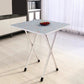 Metal and Wood Table 28.5"H Mid-century Modern Minimalist Foldable Square Dining Table